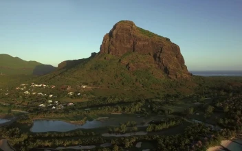 Stock Video Beautiful Rock Formation In Mauritius For PC