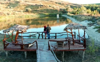 Stock Video Beautiful Pier In A Rural Area For PC