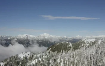 Stock Video Beautiful Landscape Of Snowy Mountains Aerial For PC