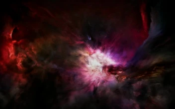 Stock Video Beautiful Landscape In Space Of Nebulae Shining For PC