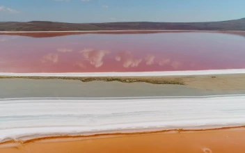 Stock Video Beautiful Colors Across A Salt Lake For PC