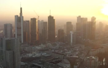 Stock Video Beautiful Aerial Shot Of The German City At Sunrise For PC