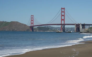Stock Video Beach With The Golden Gate Bridge In The Background For PC