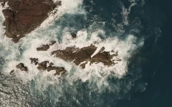 Stock Video Beach Rocks Top Shot For PC
