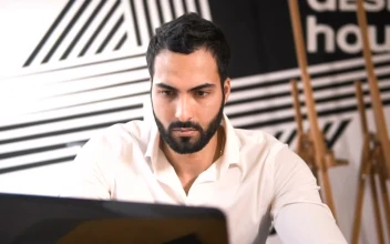Video Stock Closeup Of Professional Man In Modern Office For PC
