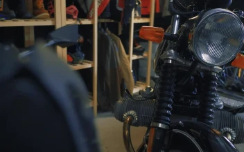 Video Stock Close Up View Of Parked Motorcycles In A Workshop For PC