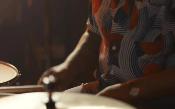 Video Stock Close Shot Of A Drummer Playing In A Studio For PC