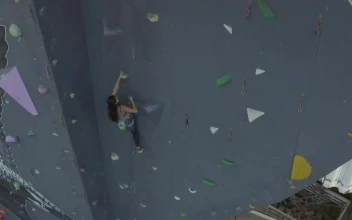 Video Stock Climbing A Large Tower To Practice Mountaineering For PC