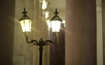 Video Stock Classic Street Lights While Its Snowing For PC
