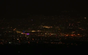 Video Stock City Lights In A Dark Night Seen From Afar For PC