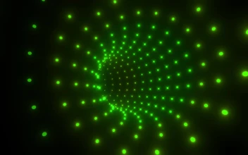 Video Stock Circular Tunnel Of Green Led Lights For PC