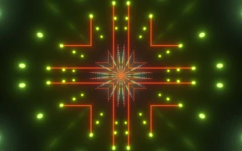 Video Stock Circled Surface With Warm Lights Flashing For PC