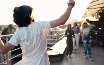 Video Stock Cinematic Of Friends Dancing On Terrace Party For PC