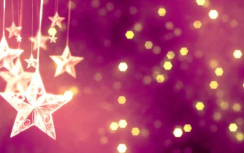 Video Stock Christmas Hanging Stars With Pink Bokeh Background For PC