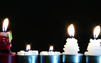Video Stock Christmas Candles On Black Background For PC