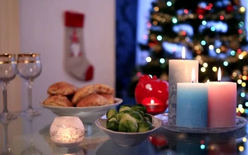 Video Stock Christmas Candles On A Table For PC