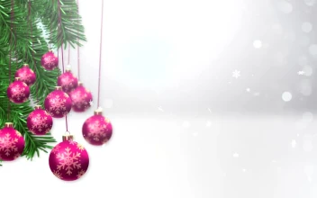 Video Stock Christmas Balls In While Its Snowing For PC