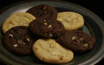 Video Stock Chocolate Cookies On A Plate Rotating For PC