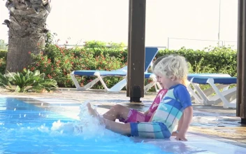 Video Stock Children Splashing In The Pool For PC