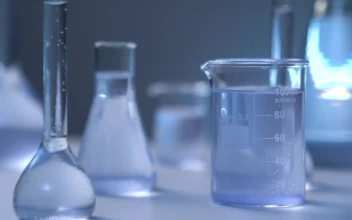 Video Stock Chemical Flasks On A Table For PC