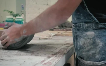 Video Stock Ceramic Artist Working In The Workshop For PC