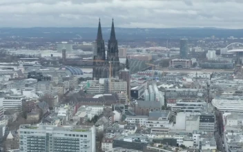 Video Stock Cathedral In The Middle Of A City On A Cloudy For PC