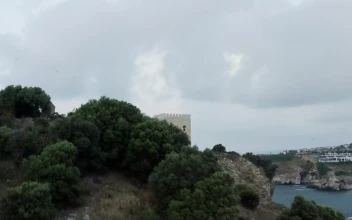 Video Stock Castle On A Hill Above The Ocean For PC