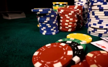 Video Stock Casino Table With Chips Cards And Money Close Up For PC