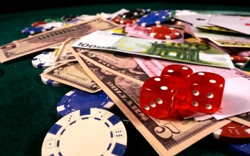 Video Stock Casino Poker Table Full Of Dice Dollars And Chips For PC
