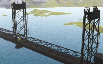 Video Stock Cargo Truck Crossing A Bridge Over A River For PC