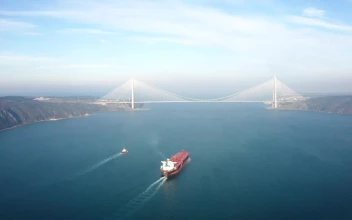 Video Stock Cargo Ship Sailing Towards The Open Ocean For PC