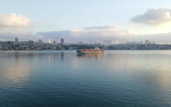 Video Stock Cargo Ship Sailing Near The Coast Of A City For PC