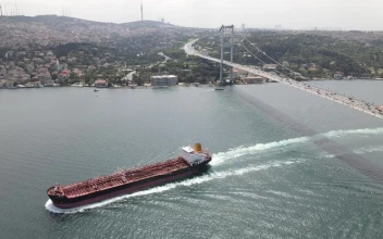 Video Stock Cargo Ship Crossing A Bridge On A River For PC