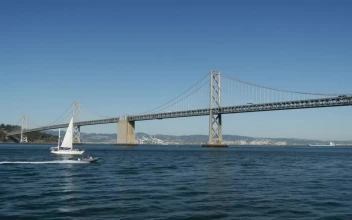 Video Stock Cargo Ship And Sailboat Crossing Under The Bridge For PC