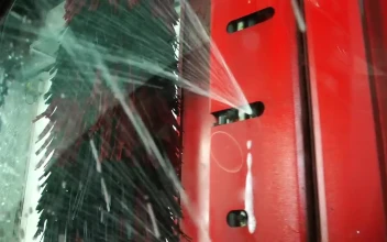 Video Stock Car Washer Soaping The Window Viewed From Inside For PC