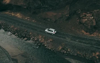 Video Stock Car Following A Shallow River For PC