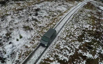 Video Stock Car Driving Along A Frozen Path For PC