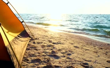 Video Stock Camping Tent On The Beach At Sunrise For PC