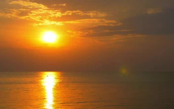 Video Stock Calm Ocean Surface At Sunset For PC