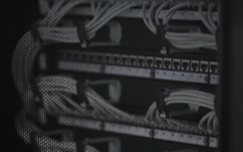 Video Stock Cables In A Server Room For PC