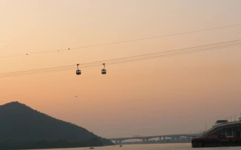 Video Stock Cable Cars Moving In The Sunset For PC