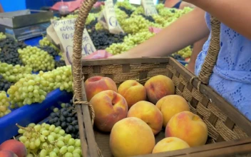 Video Stock Buying Fruit And Vegetables From A Market For PC
