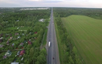 Video Stock Busy Road Between Fields For PC