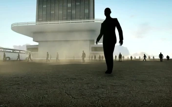 Video Stock Business Workers Walking Near A Corporate Building For PC