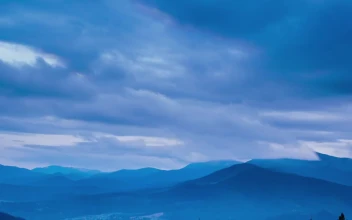 Video Stock Clouds Covering A Landscape In Blue Tones For PC