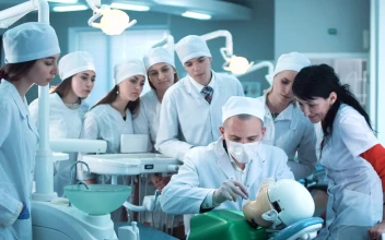 Stock Video Dental Students Practicing With Dummy For PC