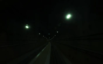 Stock Video Dark Subway Tunnels With Small Lights For PC