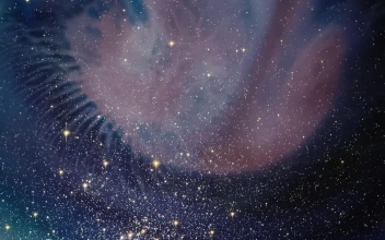Stock Video Dark Rough Space Of Stars With Abstract Video Superimposed For PC