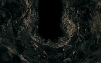Stock Video Dark Cave With Skulls Animation For PC