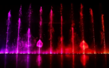 Stock Video Dancing Fountains With Lights For PC